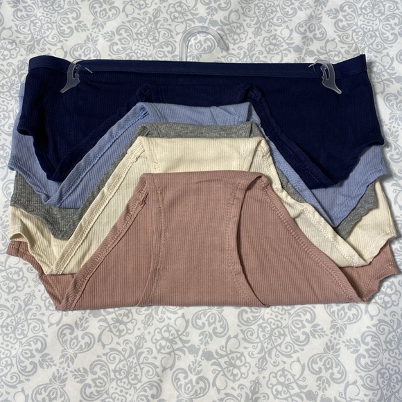 NWT Nautica Intimates Organic Cotton Ribbed Hipster Panties, 5-pack - Picture 13 of 16